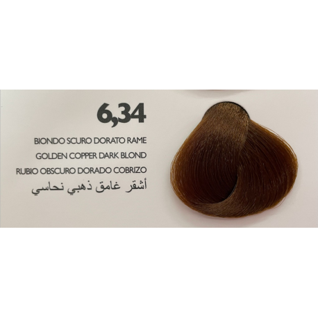   Saphir Professional Intense Color Tinta Capelli in crema  N.6.34 Biondo Scuro Dorato Rame -100ml