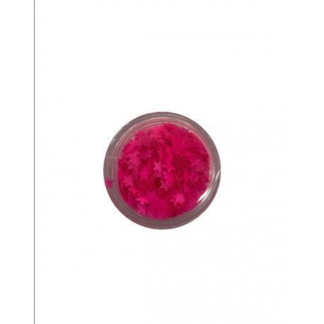 Nail Art Paillettes Stelle Rosa