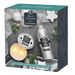  Tesori d’Oriente Muschio Bianco Bagno crema da 500ml + candela aromatica
