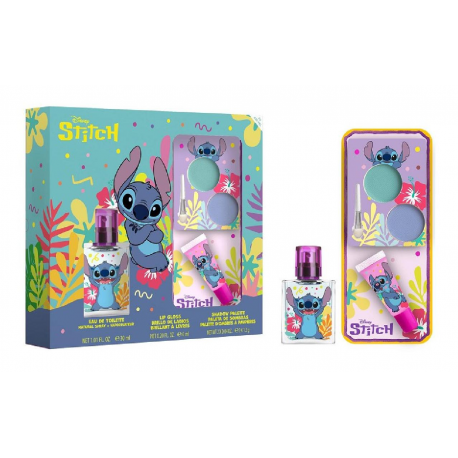 DISNEY STITCH COFFRET EDT 30 ML + LIP GLOSS + PALETTE OMBRETTI 