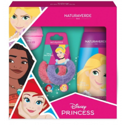 NATURAVERDE PRINCESS COFFRET BOMBA BAGNO 100GR+SHAMPOO 300ML+ELASTICI
