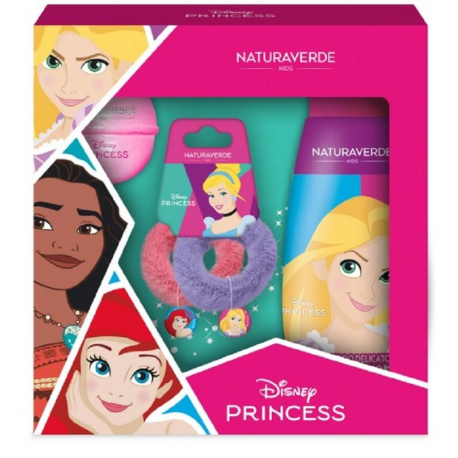 NATURAVERDE PRINCESS COFFRET BOMBA BAGNO 100GR+SHAMPOO 300ML+ELASTICI